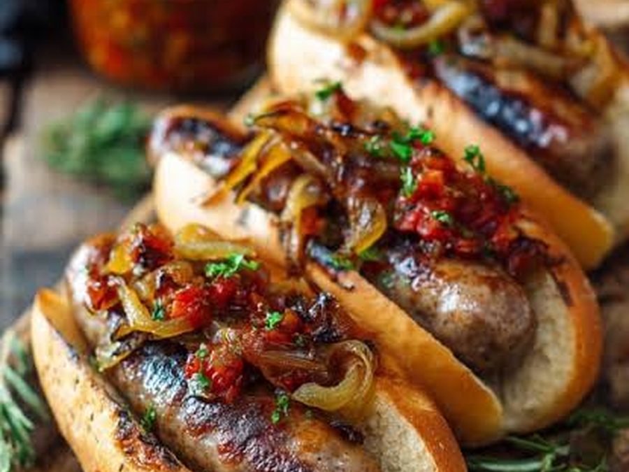 Boereworsrol met uie en sous